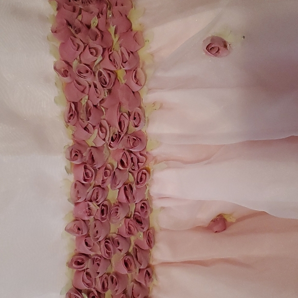 JM Originals of N.Y. Pink with Mauve roses see measurements - Picture 3 of 7